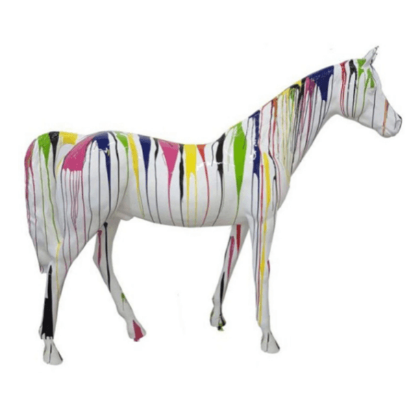 Statue Cheval Animaux Resine - 210cm - Multi Coulure Blanc - ANIMAUX-RESINE.FR (8905499148628)