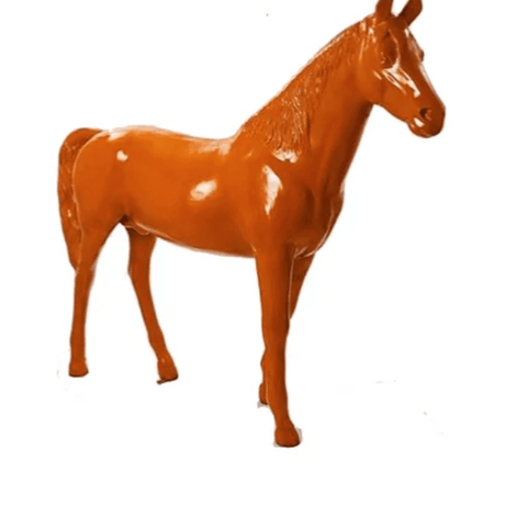 Statue Cheval Animaux Resine - 210cm - Orange - ANIMAUX-RESINE.FR (8905502064980)