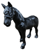 Statue Cheval Animaux Resine - 50cm - Naturel Noir - ANIMAUX-RESINE.FR (8905476997460)