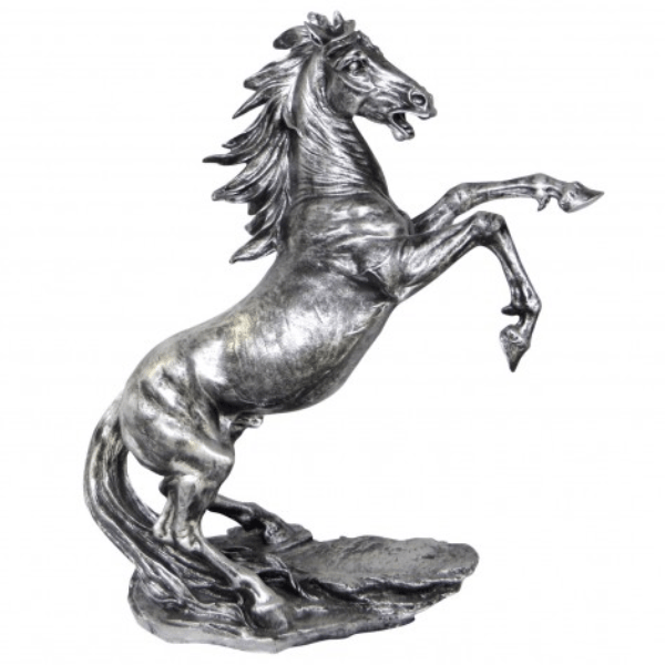 Statue Cheval Animaux Resine - 90cm - Argenté - ANIMAUX-RESINE.FR (8905499345236)