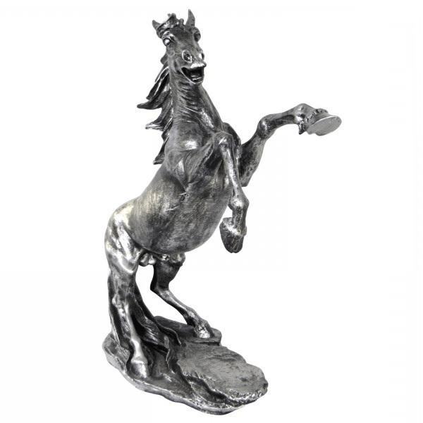 Statue Cheval Animaux Resine - 90cm - Argenté - ANIMAUX-RESINE.FR (8905499345236)