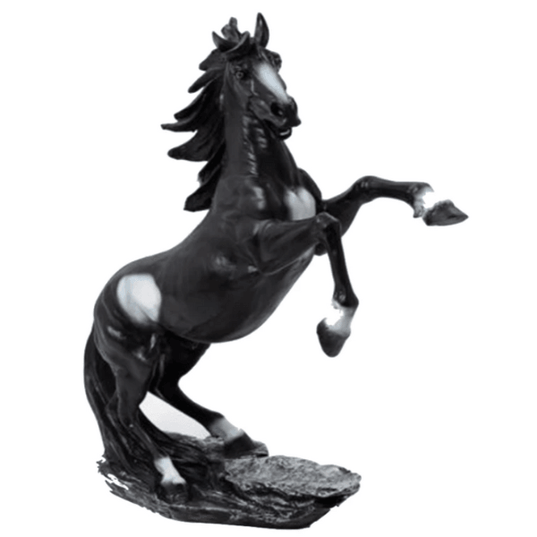 Statue Cheval Animaux Resine - 90cm - Noir - ANIMAUX-RESINE.FR (8905500361044)