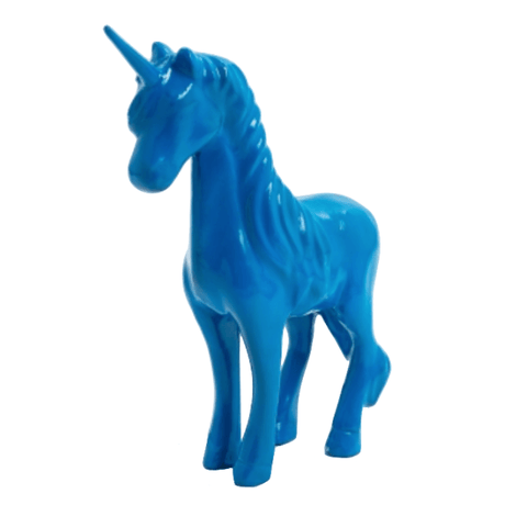 Statue Cheval Licorne Animaux Resine - 50cm - Bleu - ANIMAUX-RESINE.FR (8905194602836)