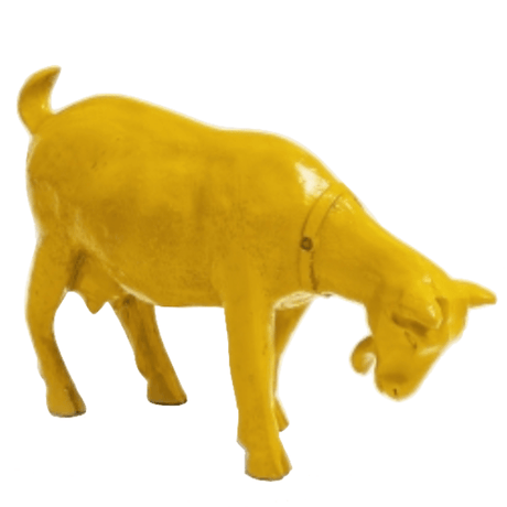 Statue Chevre Tete en Bas Animaux Resine - 60cm - Jaune - ANIMAUX-RESINE.FR (8904773042516)