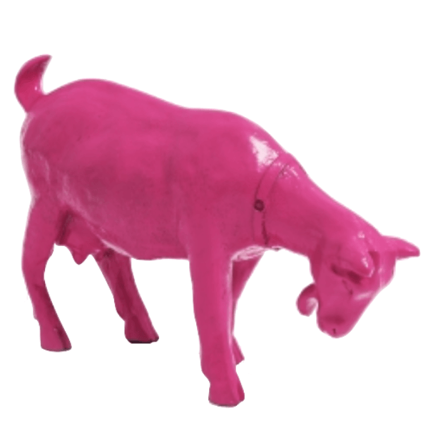 Statue Chevre Tete en Bas Animaux Resine - 60cm - Rose Fushia - ANIMAUX-RESINE.FR (8904772747604)