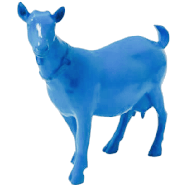 Statue Chevre Tete en Haut Animaux Resine - 60cm - Bleu Ciel - ANIMAUX-RESINE.FR (8904771338580)