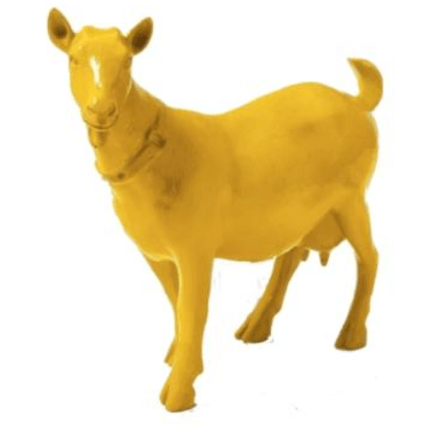 Statue Chevre Tete en Haut Animaux Resine - 60cm - Jaune - ANIMAUX-RESINE.FR (8904771633492)