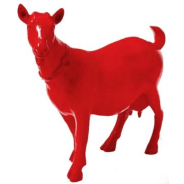 Statue Chevre Tete en Haut Animaux Resine - 60cm - Rouge - ANIMAUX-RESINE.FR (8904771043668)