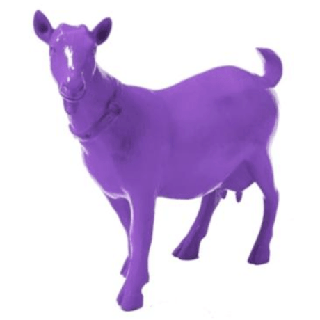 Statue Chevre Tete en Haut Animaux Resine - 60cm - Violet - ANIMAUX-RESINE.FR