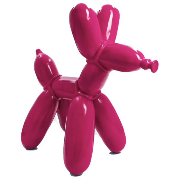 Statue Chien Ballon Animaux Resine - 120cm - Rose Fushia - ANIMAUX-RESINE.FR (8904878293332)