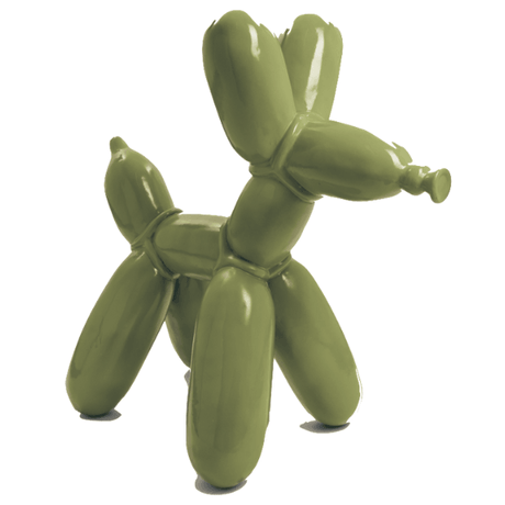 Statue Chien Ballon Animaux Resine - 210cm - Vert Kaki - ANIMAUX-RESINE.FR (8904787853652)