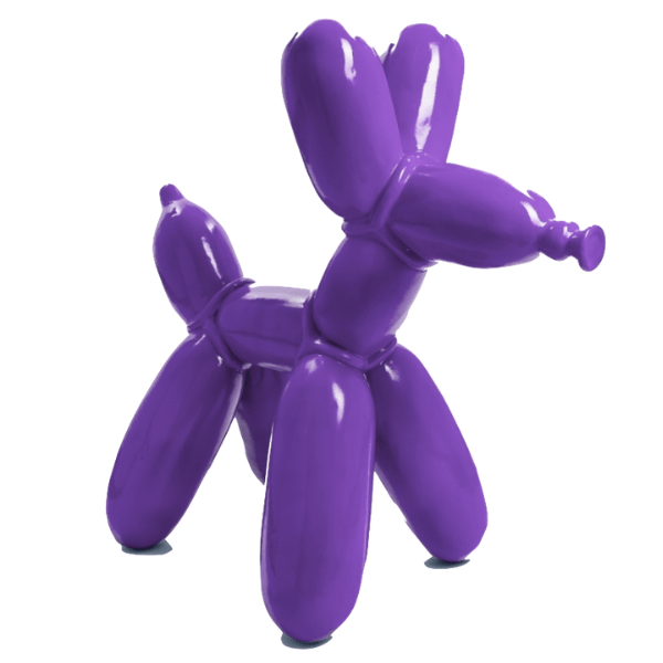 Statue Chien Ballon Animaux Resine - 70cm - Violet - ANIMAUX-RESINE.FR (8904875802964)