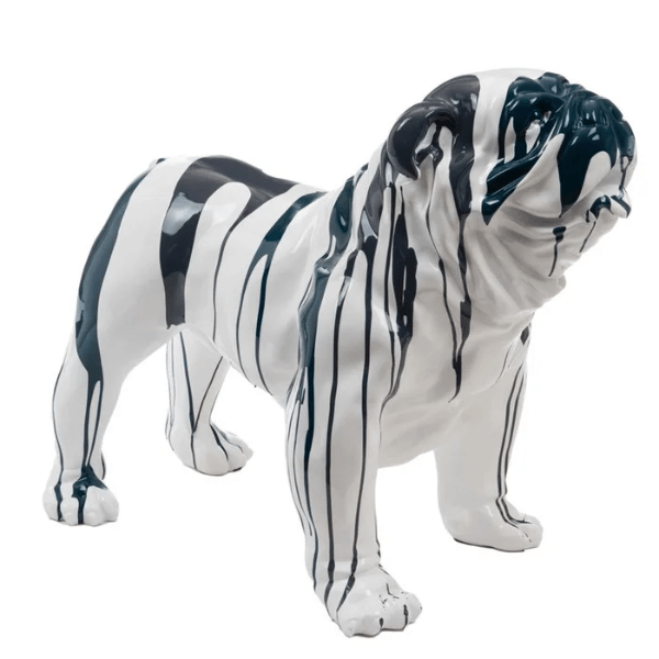 Statue Chien Bouledogue Anglais Animaux Resine - 160cm - Coulure Noir - ANIMAUX-RESINE.FR (8904846246228)