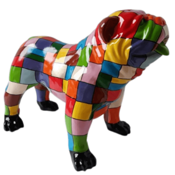 Statue Chien Bouledogue Anglais Animaux Resine - 160cm - Dragibus - ANIMAUX-RESINE.FR