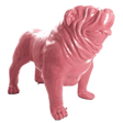 Statue Chien Bouledogue Anglais Animaux Resine - 160cm - Rose Clair - ANIMAUX-RESINE.FR