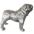 Statue Chien Bouledogue Anglais Animaux Resine - 30cm - Argenté - ANIMAUX-RESINE.FR