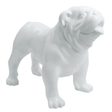 Statue Chien Bouledogue Anglais Animaux Resine - 30cm - Blanc - ANIMAUX-RESINE.FR