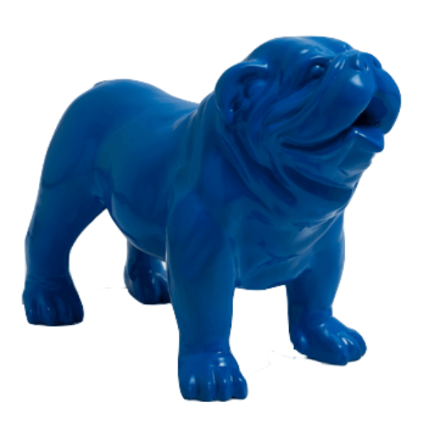 Statue Chien Bouledogue Anglais Animaux Resine - 30cm - Bleu - ANIMAUX-RESINE.FR (8904866103636)