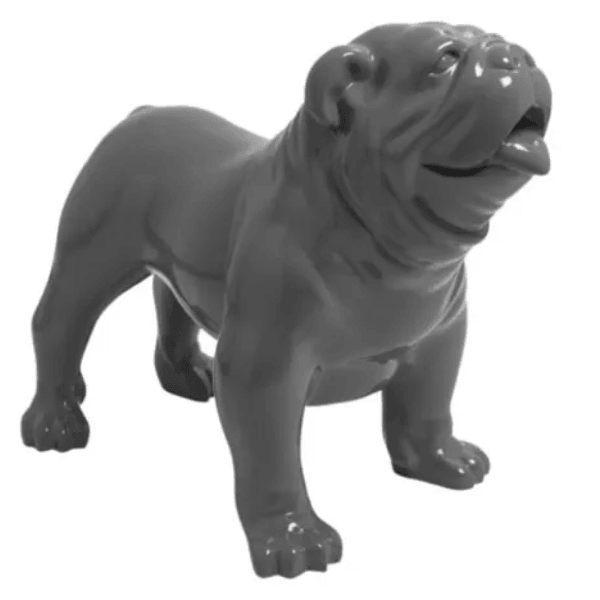 Statue Chien Bouledogue Anglais Animaux Resine - 30cm - Gris - ANIMAUX-RESINE.FR (8904867184980)