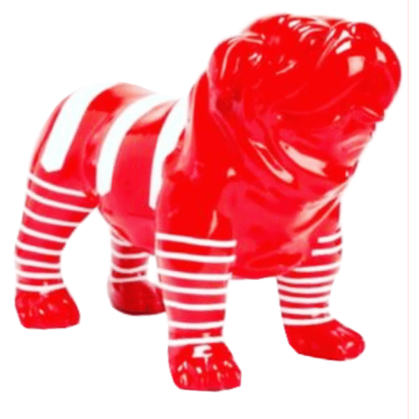 Statue Chien Bouledogue Anglais Animaux Resine - 30cm - Marin Rouge - ANIMAUX-RESINE.FR (8904859713876)