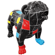 Statue Chien Bouledogue Anglais Animaux Resine - 30cm - Mondrian Noir - ANIMAUX-RESINE.FR