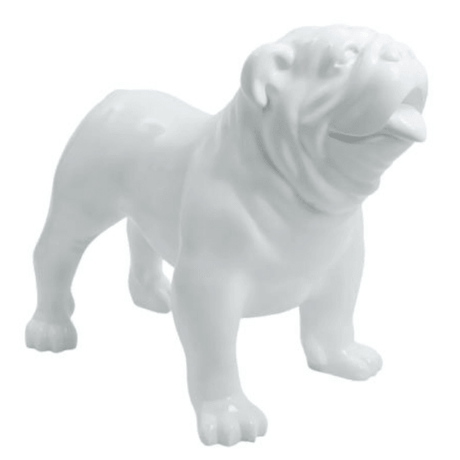 Statue Chien Bouledogue Anglais Animaux Resine - 60cm - Blanc - ANIMAUX-RESINE.FR (8904858861908)