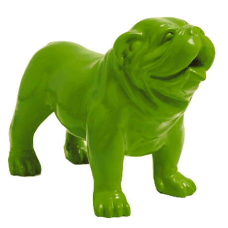 Statue Chien Bouledogue Anglais Animaux Resine - 60cm - Vert Pomme - ANIMAUX-RESINE.FR (8904774943060)