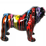 Statue Chien Bouledogue Anglais Animaux Resine - 90cm - Multi Coulure Noir - ANIMAUX-RESINE.FR (8904869937492)