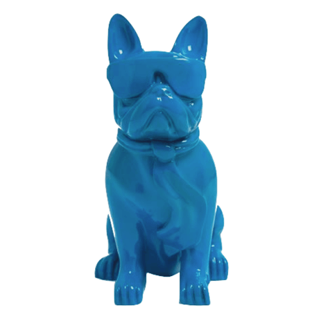 Statue Chien Bouledogue Francais Animaux Resine - 120cm - Bleu - ANIMAUX-RESINE.FR (8904782217556)