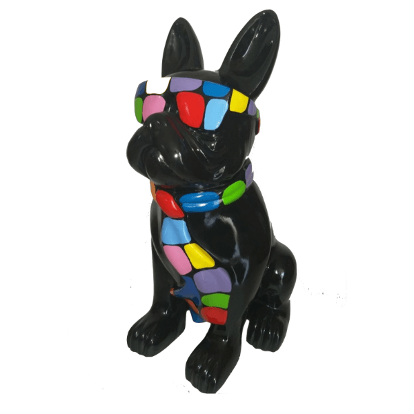 Statue Chien Bouledogue Francais Animaux Resine - 120cm - Dragibus Noir - ANIMAUX-RESINE.FR (8904818098516)