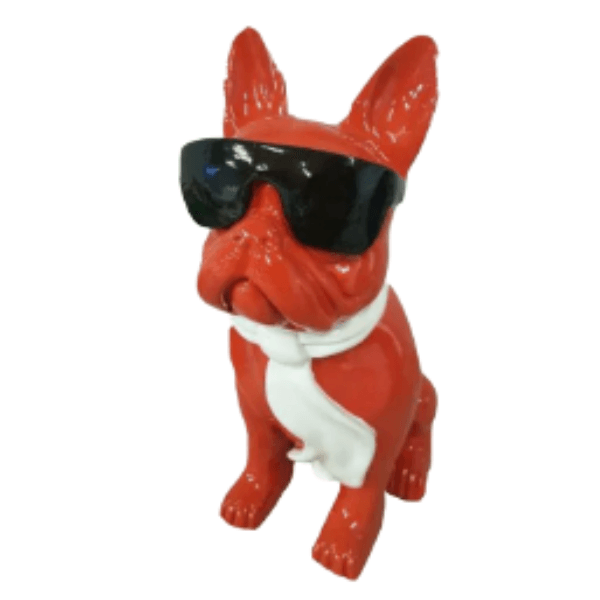 Statue Chien Bouledogue Francais Animaux Resine - 120cm - Trio Orange - ANIMAUX-RESINE.FR (8904815411540)