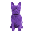 Statue Chien Bouledogue Francais Animaux Resine - 120cm - Violet - ANIMAUX-RESINE.FR