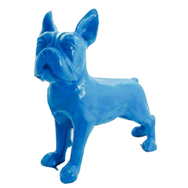 Statue Chien Bouledogue Francais Animaux Resine - 180cm - Bleu Ciel - ANIMAUX-RESINE.FR (8904783266132)