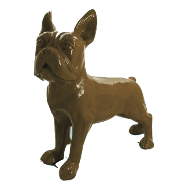 Statue Chien Bouledogue Francais Animaux Resine - 180cm - Marron - ANIMAUX-RESINE.FR