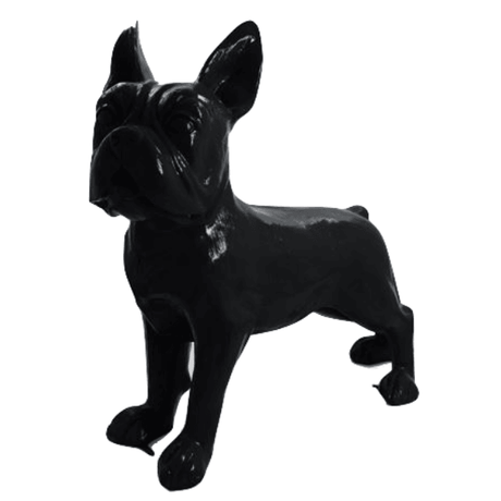 Statue Chien Bouledogue Francais Animaux Resine - 180cm - Noir - ANIMAUX-RESINE.FR