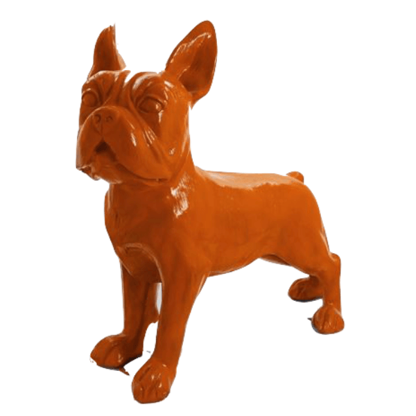 Statue Chien Bouledogue Francais Animaux Resine - 180cm - Orange - ANIMAUX-RESINE.FR (8904815083860)