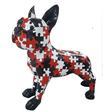 Statue Chien Bouledogue Francais Animaux Resine - 180cm - Puzzle - ANIMAUX-RESINE.FR