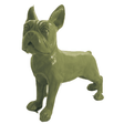 Statue Chien Bouledogue Francais Animaux Resine - 180cm - Vert Kaki - ANIMAUX-RESINE.FR