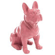 Statue Chien Bouledogue Francais Animaux Resine - 30cm - Rose Clair - ANIMAUX-RESINE.FR (8904778809684)