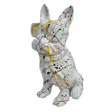 Statue Chien Bouledogue Francais Animaux Resine - 35cm - Graffiti Blanc - ANIMAUX-RESINE.FR (8904832090452)