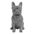 Statue Chien Bouledogue Francais Animaux Resine - 35cm - Gris - ANIMAUX-RESINE.FR