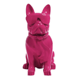 Statue Chien Bouledogue Francais Animaux Resine - 35cm - Rose Fushia - ANIMAUX-RESINE.FR