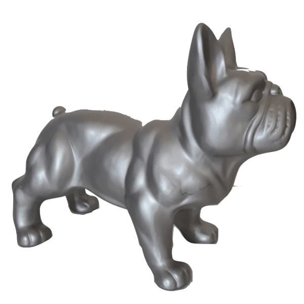 Statue Chien Bouledogue Francais Animaux Resine - 45cm - Argenté - ANIMAUX-RESINE.FR (8904826978644)