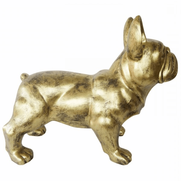 Statue Chien Bouledogue Francais Animaux Resine - 45cm - Bronze - ANIMAUX-RESINE.FR