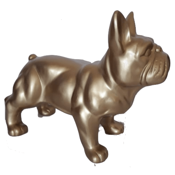 Statue Chien Bouledogue Francais Animaux Resine - 45cm - Doré - ANIMAUX-RESINE.FR (8904827109716)