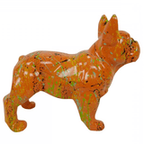 Statue Chien Bouledogue Francais Animaux Resine - 45cm - Graffiti Orange - ANIMAUX-RESINE.FR (8904827896148)