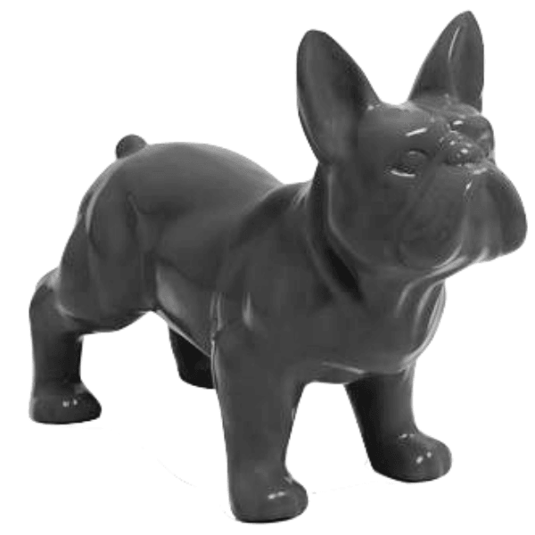 Statue Chien Bouledogue Francais Animaux Resine - 45cm - Gris - ANIMAUX-RESINE.FR (8904775434580)