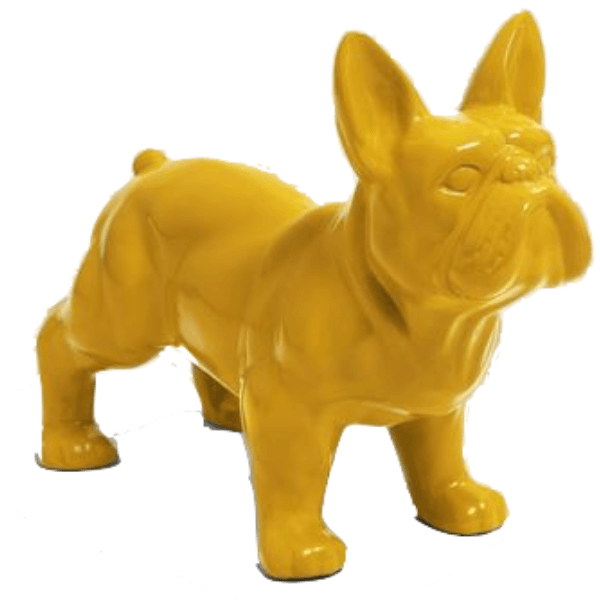 Statue Chien Bouledogue Francais Animaux Resine - 45cm - Jaune - ANIMAUX-RESINE.FR (8904828453204)