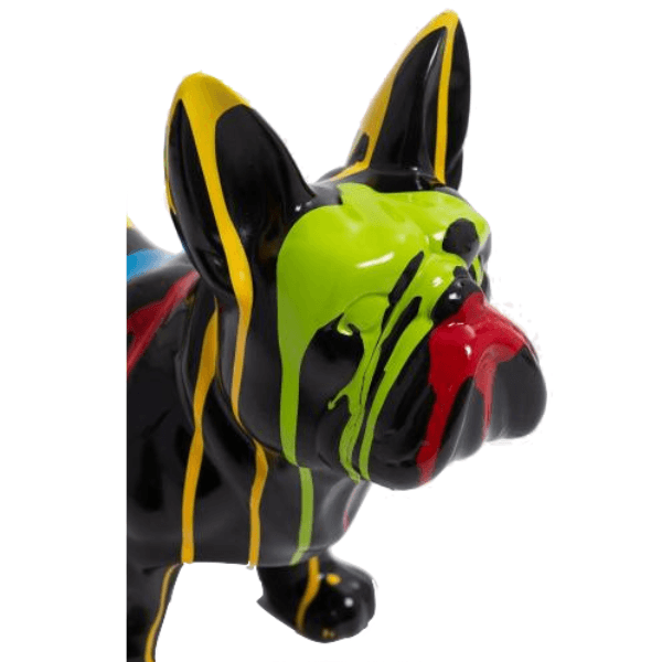 Statue Chien Bouledogue Francais Animaux Resine - 45cm - Multi Coulure Noir - ANIMAUX-RESINE.FR (8904838480212)