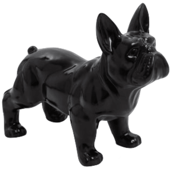 Statue Chien Bouledogue Francais Animaux Resine - 45cm - Noir - ANIMAUX-RESINE.FR (8904838185300)